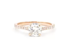 0.80-Carat Rose Gold Solitaire Ring