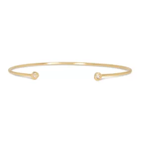 18K Diamond Dot Wire Cuff