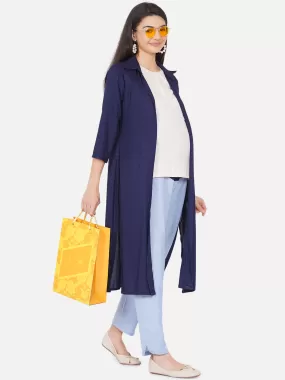 Blue Long Maternity Shrug