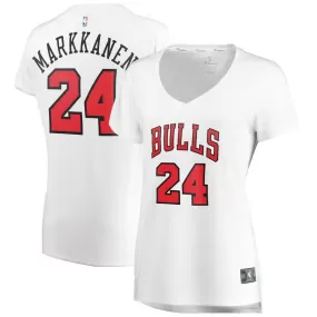 Chicago Bulls Lauri Markkanen Fanatics Branded Fast Break Player Association Jersey Womens - White | Ireland S8530D9