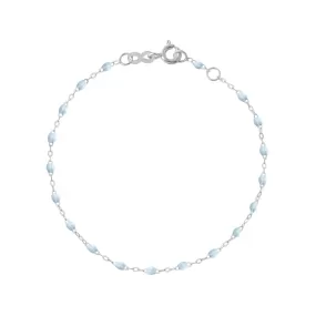 Classic Gigi Baby Blue bracelet, White Gold, 6.7"