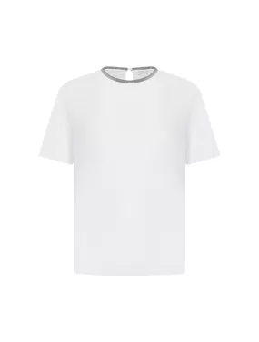 Cotton T-shirt with jewel