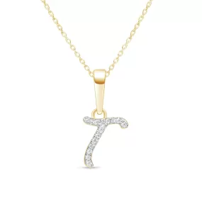 Cursive Diamond Initial Necklace