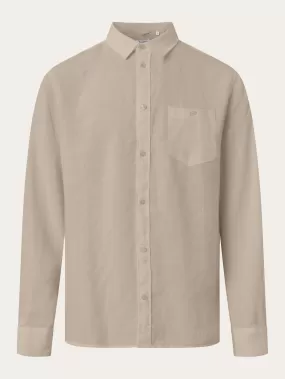 Custom fit linen shirt - Light feather gray