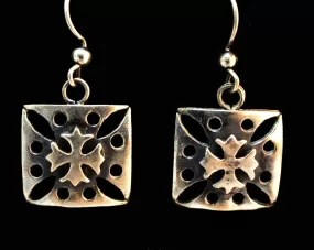 Double Maltese Cross Dangle Earrings - UDINC0120