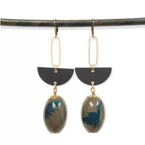 Geometric splash drop earrings