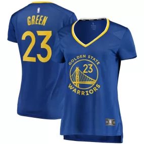 Golden State Warriors Draymond Green Fanatics Branded Replica Fast Break Player Icon Jersey Womens - Blue | Ireland R3345O8