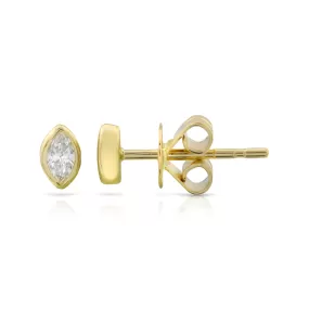 Marquise Dimond Bezel Stud Earring