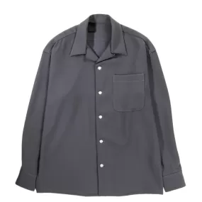 N.HOOLYWOOD 2241-SH26 OPEN COLLAR SHIRT CHARCOAL