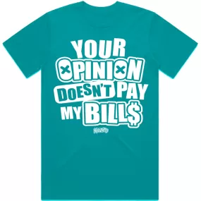 OPINION : Teal Sneaker Tees Shirt (white ink)