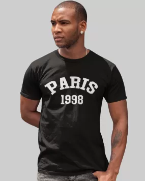 Paris 98 Black Cotton Tee