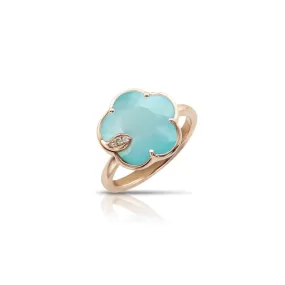 Pasquale Bruni - Petit Joli - Ring with Turquoise, Moonstone and Diamonds, 18k Rose Gold