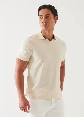 PIMA COTTON STRETCH TIPPED OPEN POLO