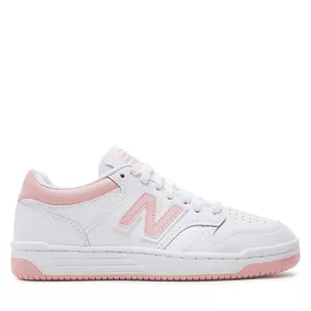 Scarpe Donna NEW BALANCE Sneakers 480 in Pelle colore White e Pink