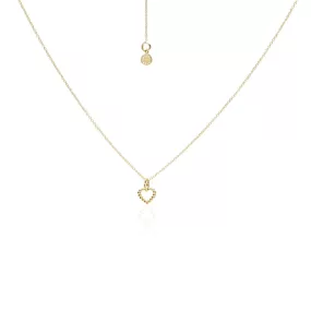 Superfine / Mini Cutout Heart Necklace / Gold