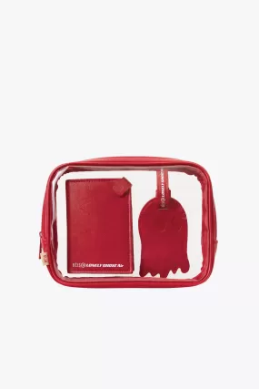 The Passport & Luggage Tag Set in Text Me Red