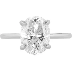 The Signature Solitaire   Hidden Halo | Oval Diamond