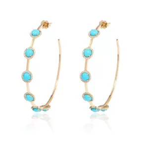 Turquoise Hoops