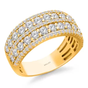 Yellow Gold White Diamond Eternal Ring